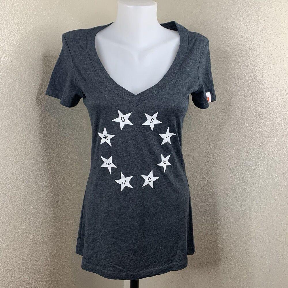 Mac Miller Most Dope V Neck Tshirt Blue Circle Stars Rap Sz M Mens? Women’s?